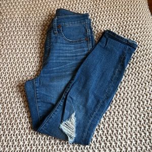 Madewell 9” high rise skinny crop jeans